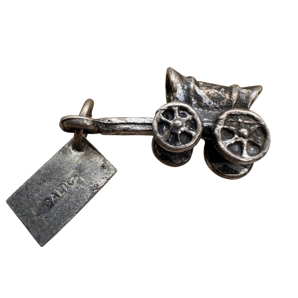 Vintage Bell Trading Post Sterling Silver Calico Covered Wagon Charm 2.5g